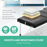 Zenses Massage Table 60cm Portable 3 Fold Aluminium Beauty Bed Black - Top-Down View