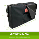 75cm Massage Table Carry Bag - BLACK - Top-Down View