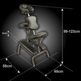 Aluminium Portable Massage Chair - BLACK