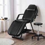 Zenses Massage Table Adjustable Salon Bed Chair 3-Fold Black - Close-Up Angle