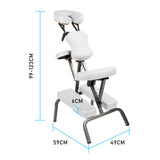 Aluminium Portable Massage Chair - WHITE