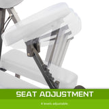 Aluminium Portable Massage Chair - WHITE