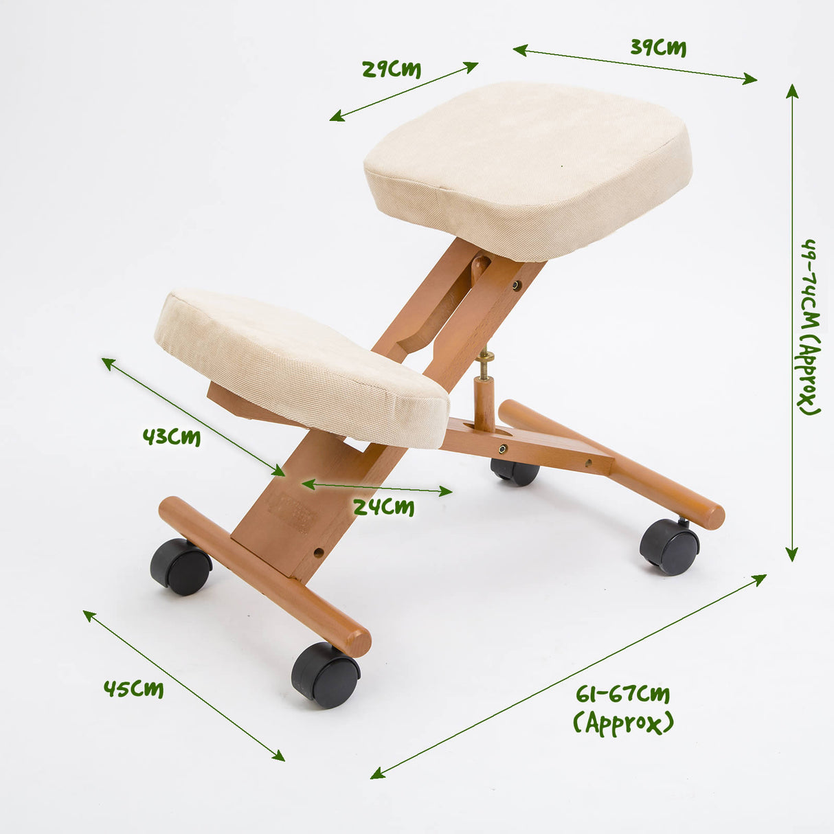 Ergonomic Kneeling Chair - WHITE