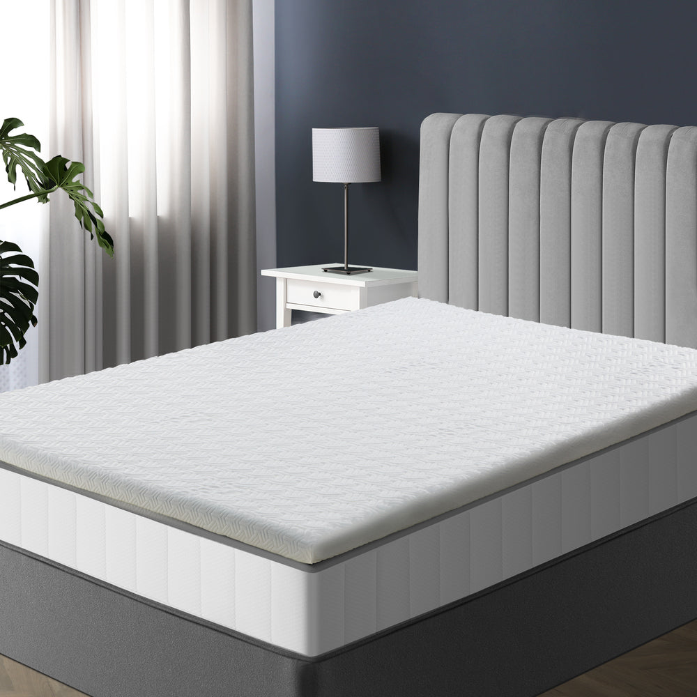 Bedra Memory Foam Mattress Topper Reversible Cool Gel 10cm Queen