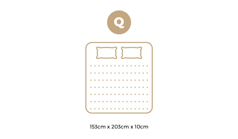 Bedra Memory Foam Mattress Topper Reversible Cool Gel 10cm Queen