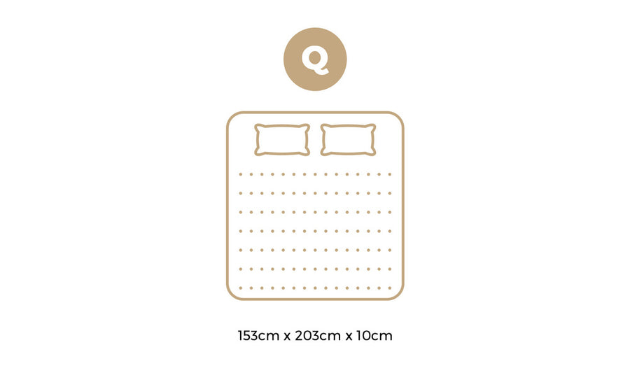 Bedra Memory Foam Mattress Topper Reversible Cool Gel 10cm Queen