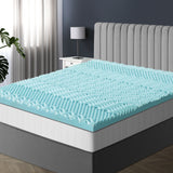 Bedra Cool Gel Memory Foam Mattress Topper 7-Zone 8CM Double - Close-Up Angle