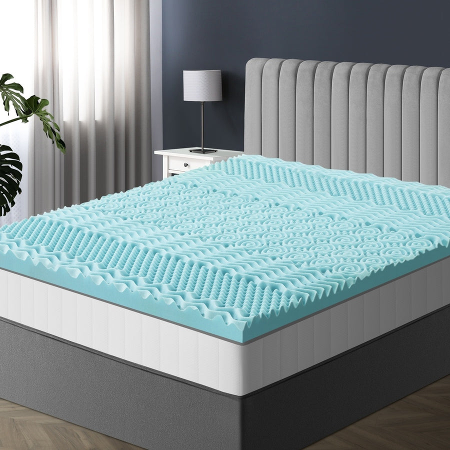 Bedra Cool Gel Memory Foam Mattress Topper 7-Zone 8CM Double