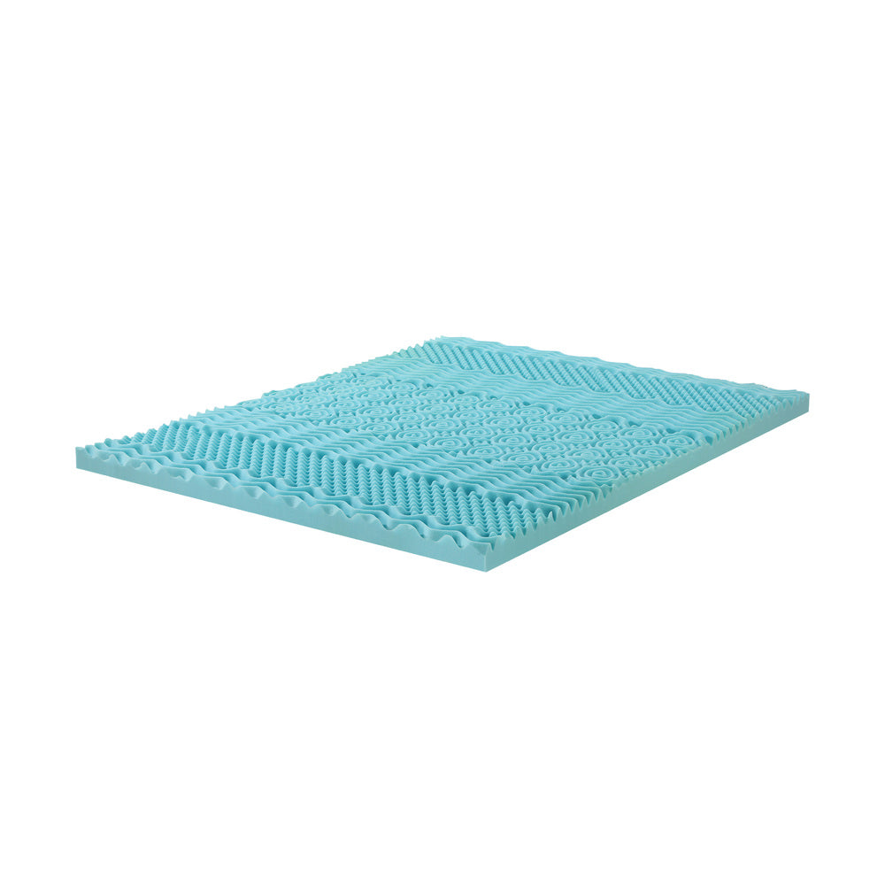 Bedra Memory Foam Mattress Topper Cool Gel Bamboo Cover 7-Zone 8CM King