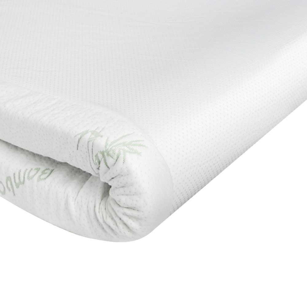 Bedra Memory Foam Mattress Topper Cool Gel Bamboo Cover 7-Zone 8CM King
