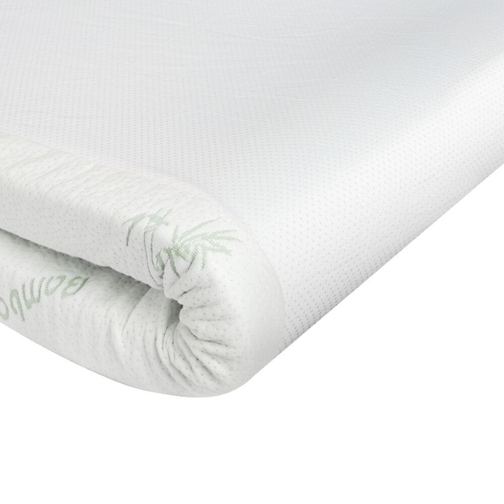 Bedra Memory Foam Mattress Topper Cool Gel Bamboo Cover 7-Zone 8CM King Single