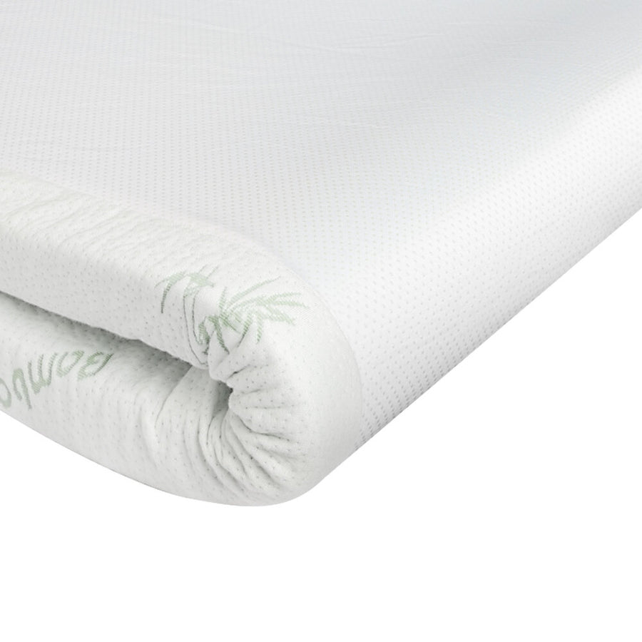 Bedra Memory Foam Mattress Topper Cool Gel Bamboo Cover 7-Zone 8CM King Single