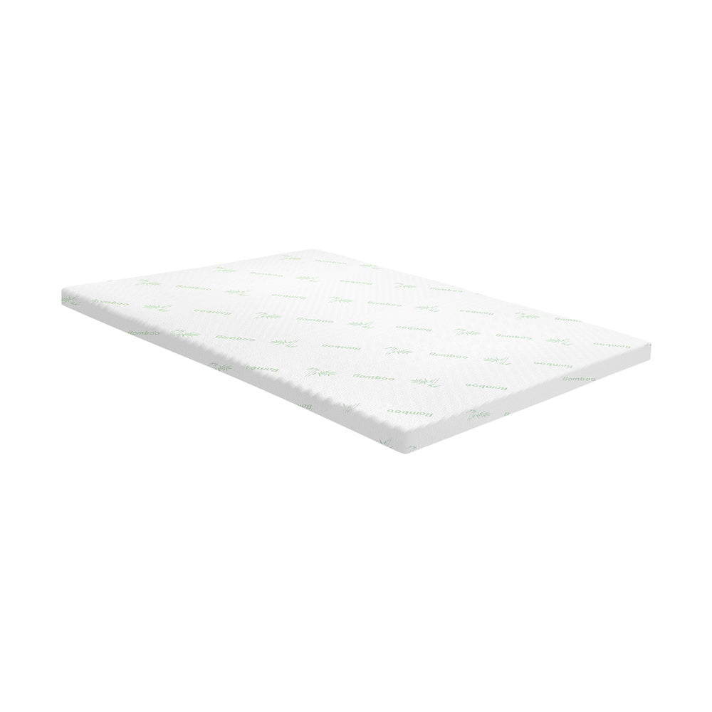 Bedra Memory Foam Mattress Topper Cool Gel Bamboo Cover 7-Zone 8CM Queen