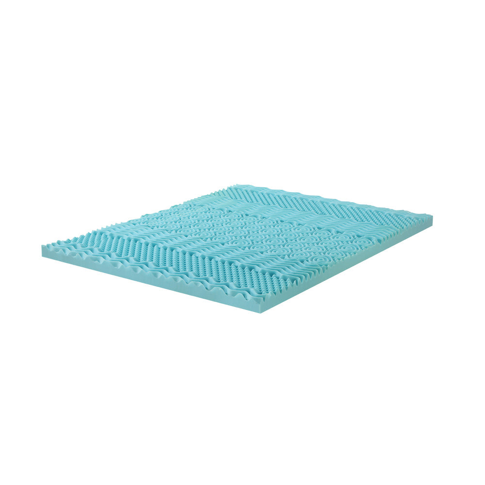 Bedra Memory Foam Mattress Topper Cool Gel Bamboo Cover 7-Zone 8CM Queen
