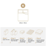 Bedra King Mattress Topper Pillow Top 1000GSM Microfiber - 45-Degree Angle