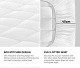 Bedra Mattress Topper Pillowtop Airflow Mesh 5cm King Single