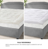 Bedra Fleece Mattress Topper Reversible Pillowtop Double - Front View