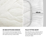 Bedra Fleece Mattress Topper Reversible Pillowtop Double - Rear View
