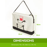 75cm Delux Wheeled Massage Table Carry Bag - WHITE - Low Angle