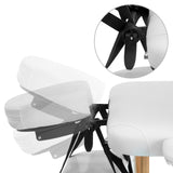 Zenses Massage Table 70cm Portable 3 Fold Wooden Beauty Bed White - Close-Up Angle