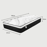 Laura Hill Premium Double Mattress with Euro Top Layer - 32cm - Low Angle