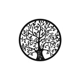 Artiss Metal Wall Art Hanging Sculpture Home Decor Leaf Tree of Life Round Frame - Side View