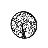 Artiss Metal Wall Art Hanging Sculpture Home Decor Leaf Tree of Life Round Frame - Top-Down View