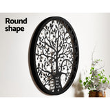 Artiss Metal Wall Art Hanging Sculpture Home Decor Leaf Tree of Life Round Frame - 45-Degree Angle