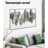 Artiss Metal Wall Art Hanging Sculpture Home Decor Leaf Tree of Life Framed - Top-Down View
