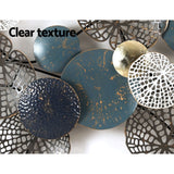 Artiss Metal Wall Art Hanging Sculpture 132cm Home Decor Leaf Circles Blue - Rear View
