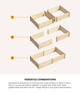 Livsip Garden Bed 160x80x30cm Raised Wooden Planter - Side View