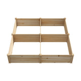 Livsip Garden Bed Set of 4 Raised Wooden Planter 80x80x30cm