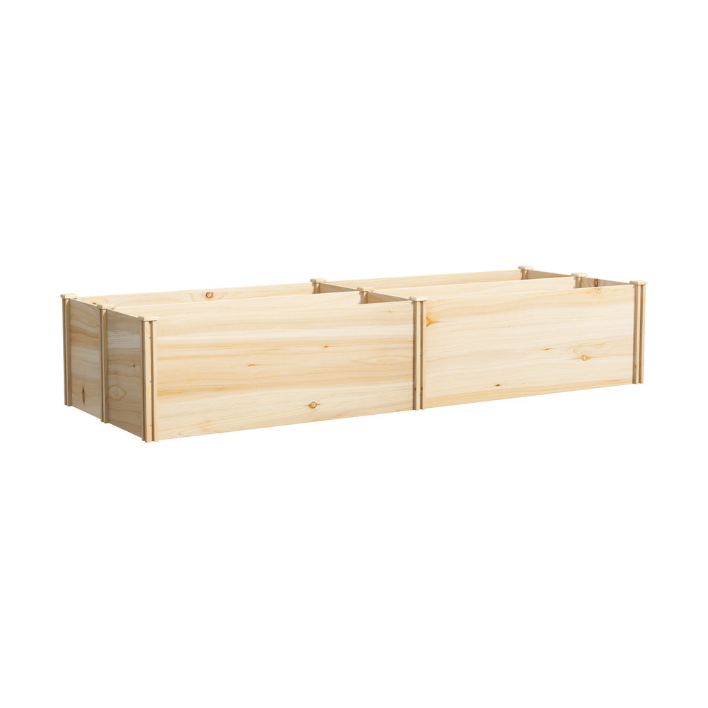 Livsip Garden Bed Set of 4 Raised Wooden Planter 120x45x45cm