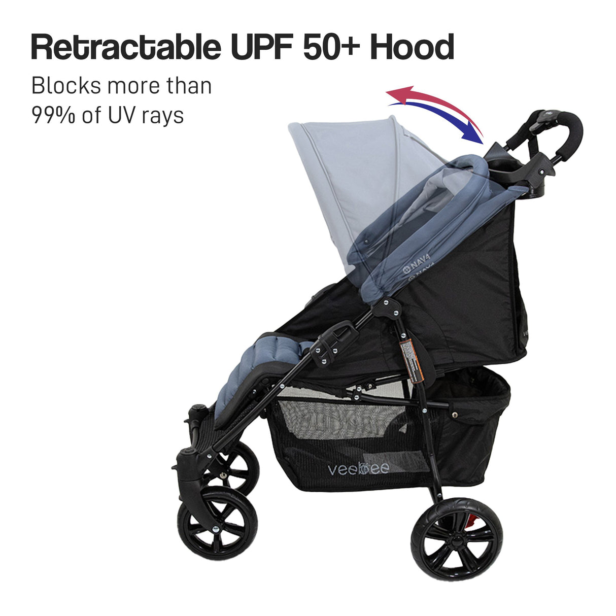 Veebee NAV 4 Stroller - Glacier