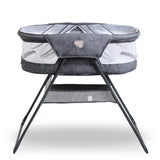 Baby Inc Sonno Bassinet Infant Crib Foldable Cot Sleeper Mattress Grey - Side View