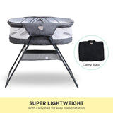 Baby Inc Sonno Bassinet Infant Crib Foldable Cot Sleeper Mattress Grey - 45-Degree Angle