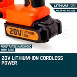 UNIMAC Nailer 20V Battery Lithium Ion Rechargeable Cordless Nail Gun - Side View