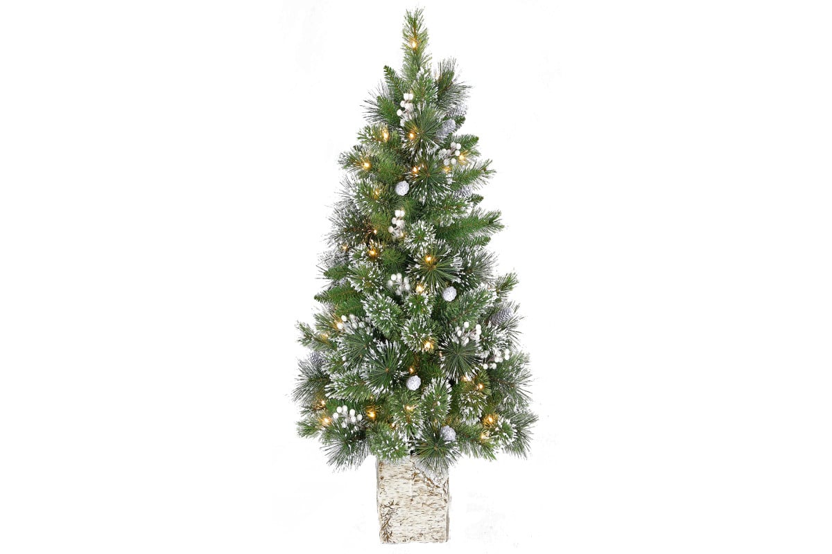 4ft Christmas Tree with Twinkle Lights-  Potted Bryson Pine