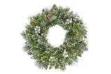 Christmas Wreath with Lights- 61cm Bryson Pine