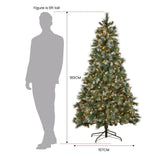 National Tree Company 1.8m Bayville Pine Pre-Lit Christmas Tree - Side View