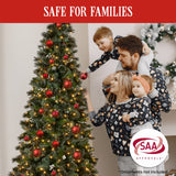 National Tree Company 1.8m Bayville Pine Pre-Lit Christmas Tree - 45-Degree Angle