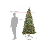 National Tree Company 2.3m Bayville Pine Slim Pre-Lit Christmas Tree