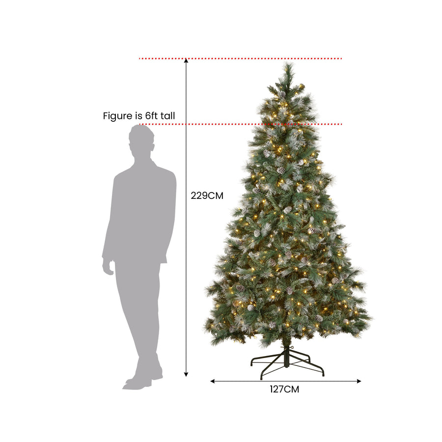 National Tree Company 2.3m Bayville Pine Pre-Lit Christmas Tree
