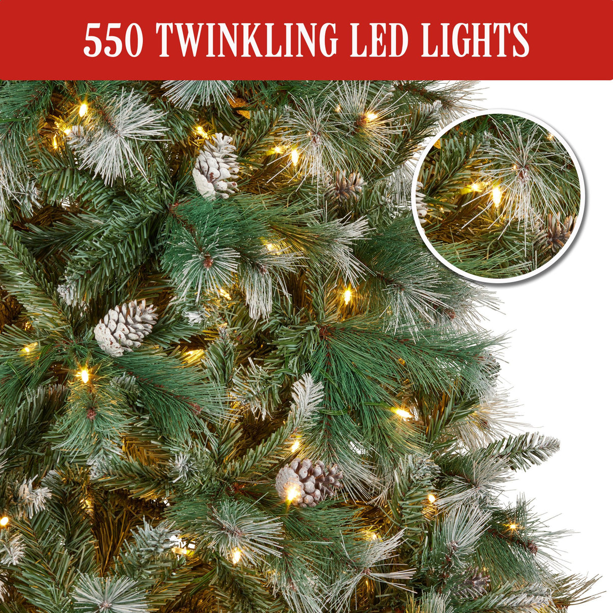 National Tree Company 2.3m Bayville Pine Pre-Lit Christmas Tree