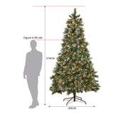 National Tree Company 2.7m Bayville Pine Pre-Lit Christmas Tree - Side View