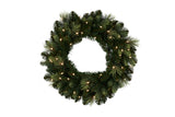 Christmas Wreath with Lights - 61cm Carolina Pine