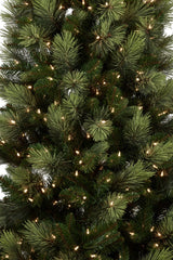 Christabelle 7.5ft Christmas Tree with Lights - Slimline Carolina Pine - Front View