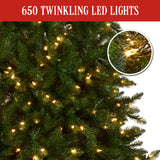 National Tree Company 2.3m Dunhill Shimmer Fir Pre-Lit Christmas Tree