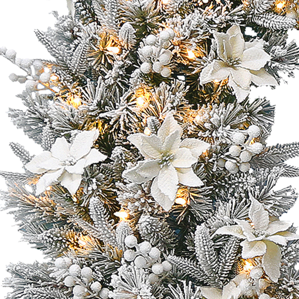 National Tree Company Frosted Colonial Pre-Lit Christmas Wreath - 122cm