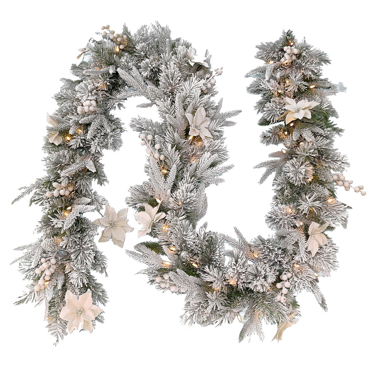 National Tree Company Frosted Colonial Christmas Garland - 274cm